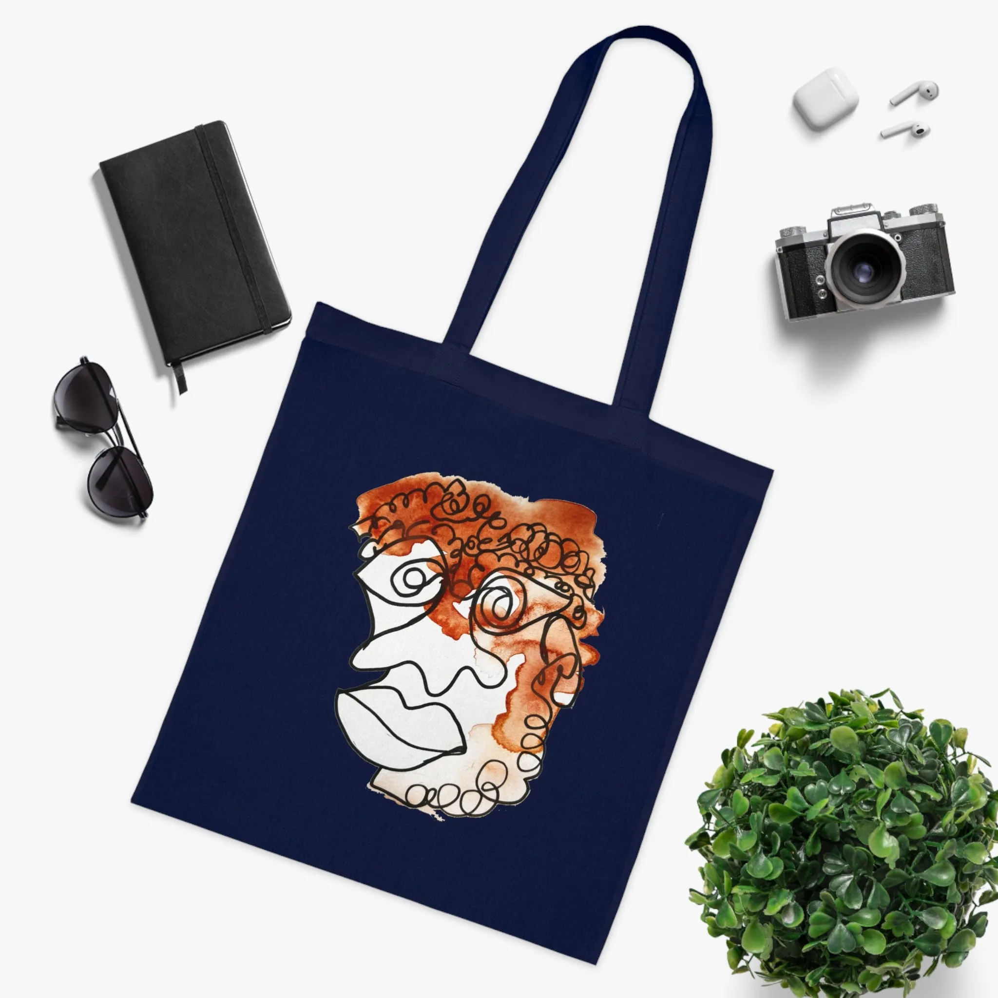 Doleful - Versatile 100% Cotton Tote: Vibrant Colors, Light & Practical