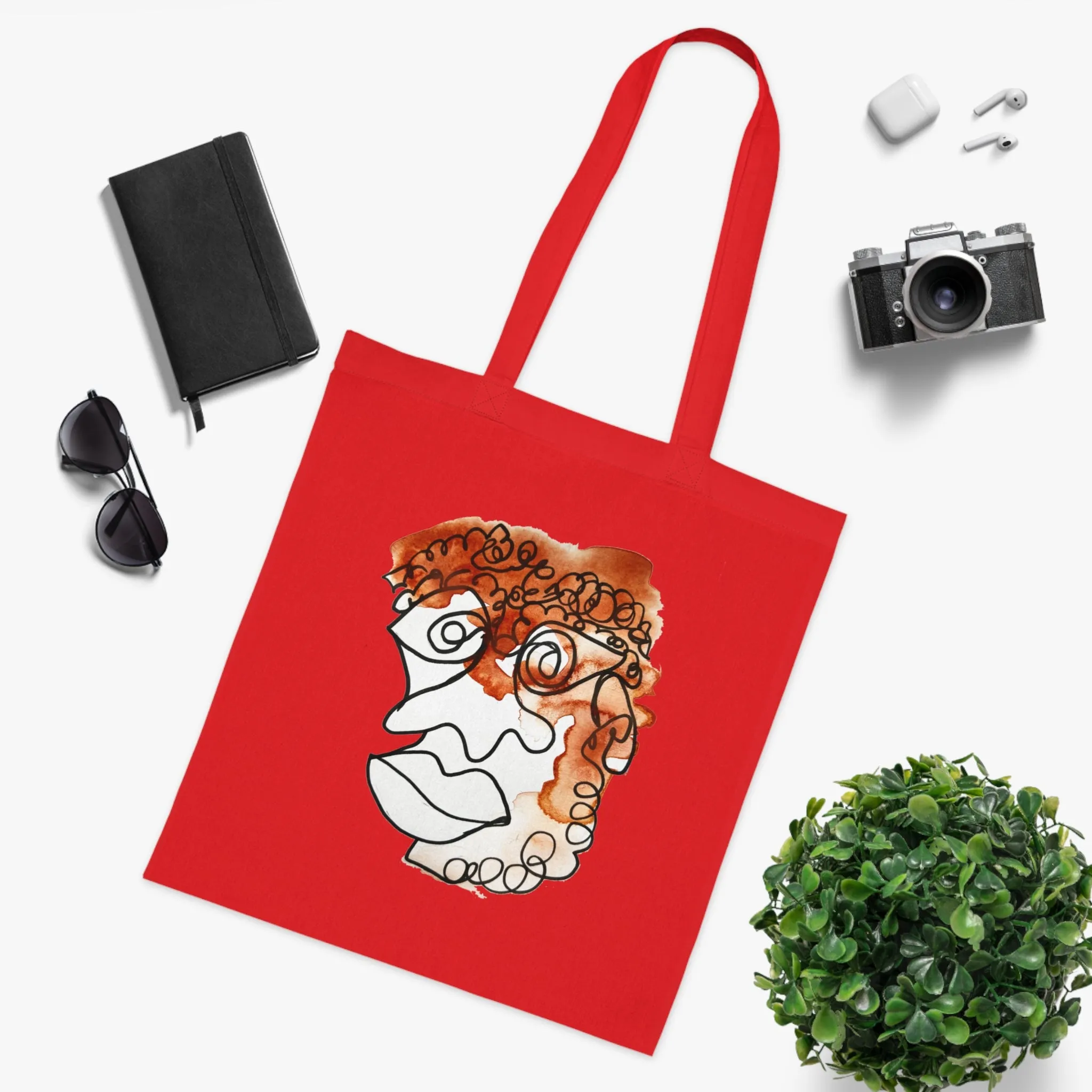 Doleful - Versatile 100% Cotton Tote: Vibrant Colors, Light & Practical