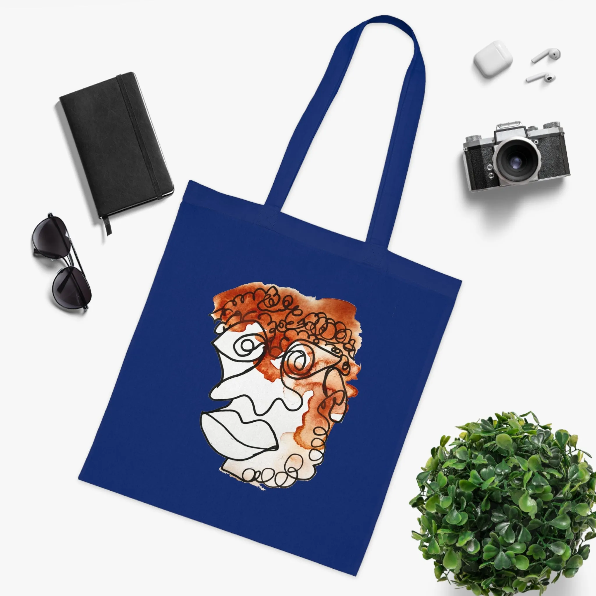 Doleful - Versatile 100% Cotton Tote: Vibrant Colors, Light & Practical