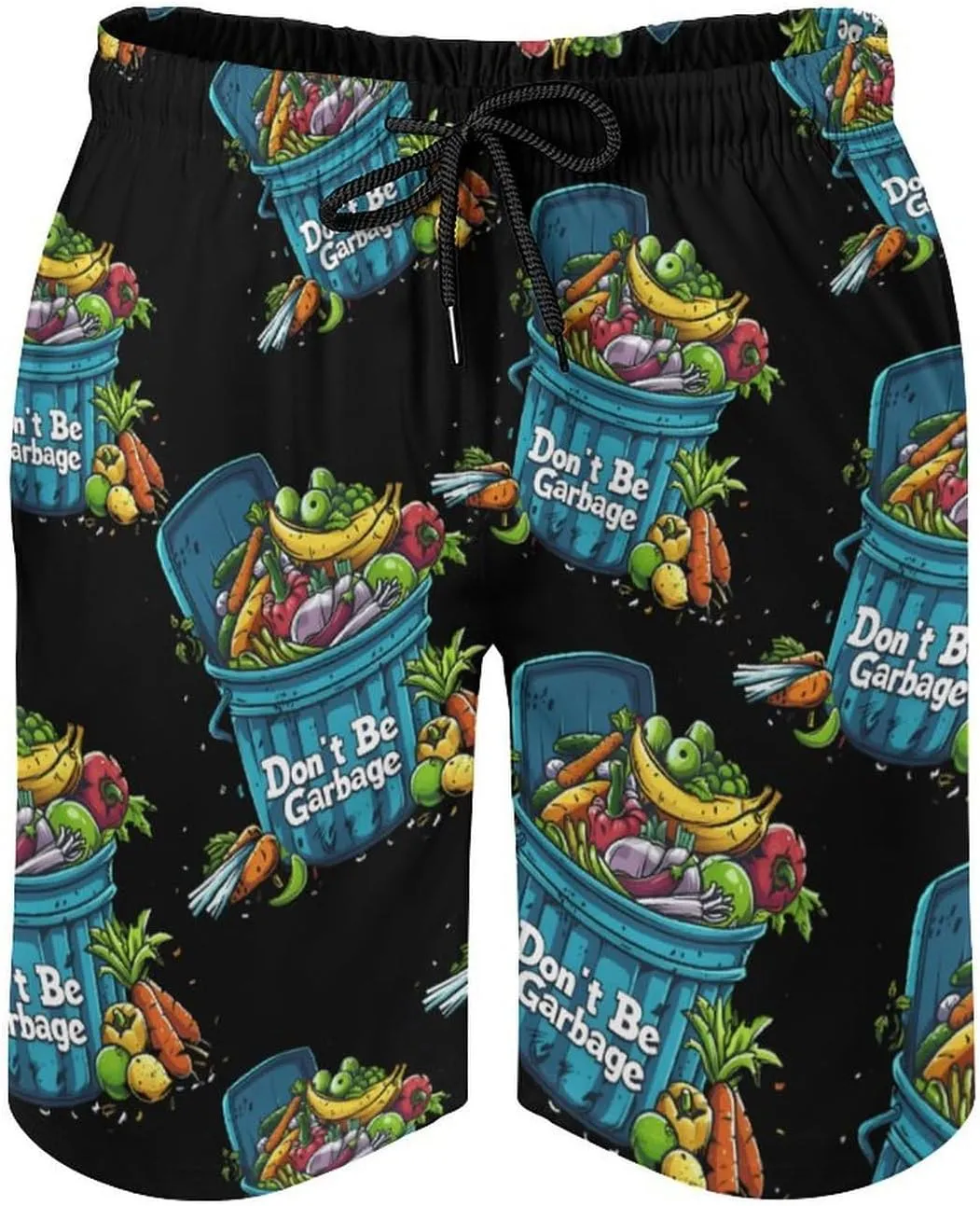 Don't Be Garbage Mens Swim Trunks Beach Shorts Quick Dry Bathing Suits and Mesh Lining
