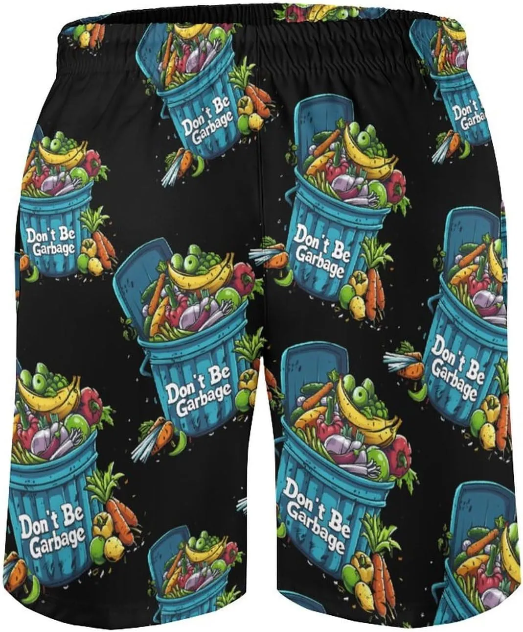 Don't Be Garbage Mens Swim Trunks Beach Shorts Quick Dry Bathing Suits and Mesh Lining