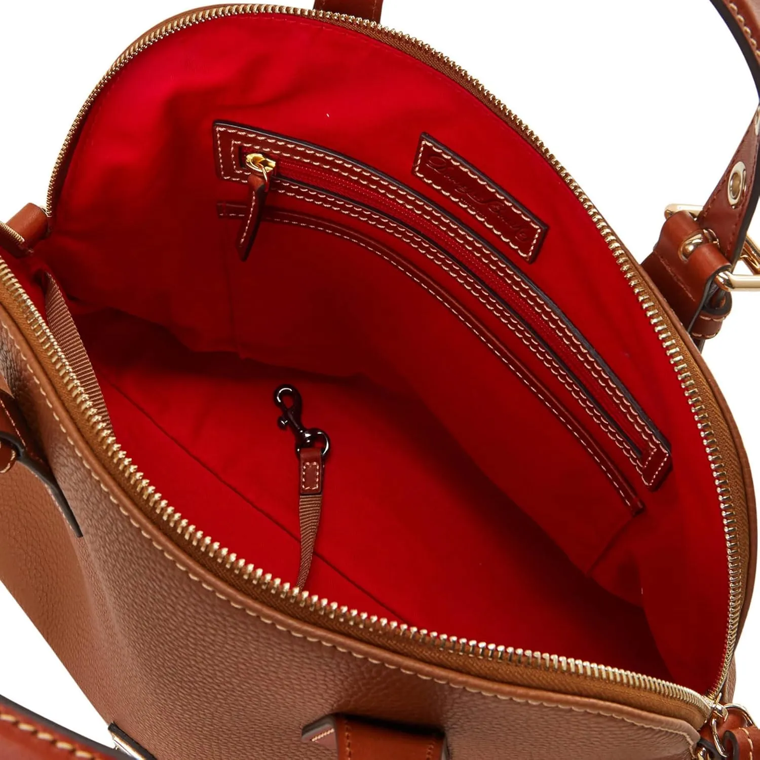 Dooney & Bourke Leather Satchel Bags for Women, Pebble Grain Aubrey Small Satchel Handbag with Crossbody Strap