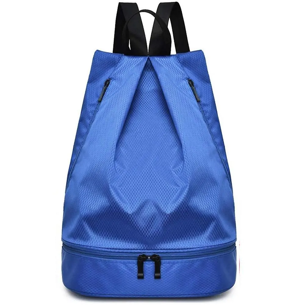 Drawstring Backpack Waterproof Bag With Shoe Compartment Gym Yoga Swim