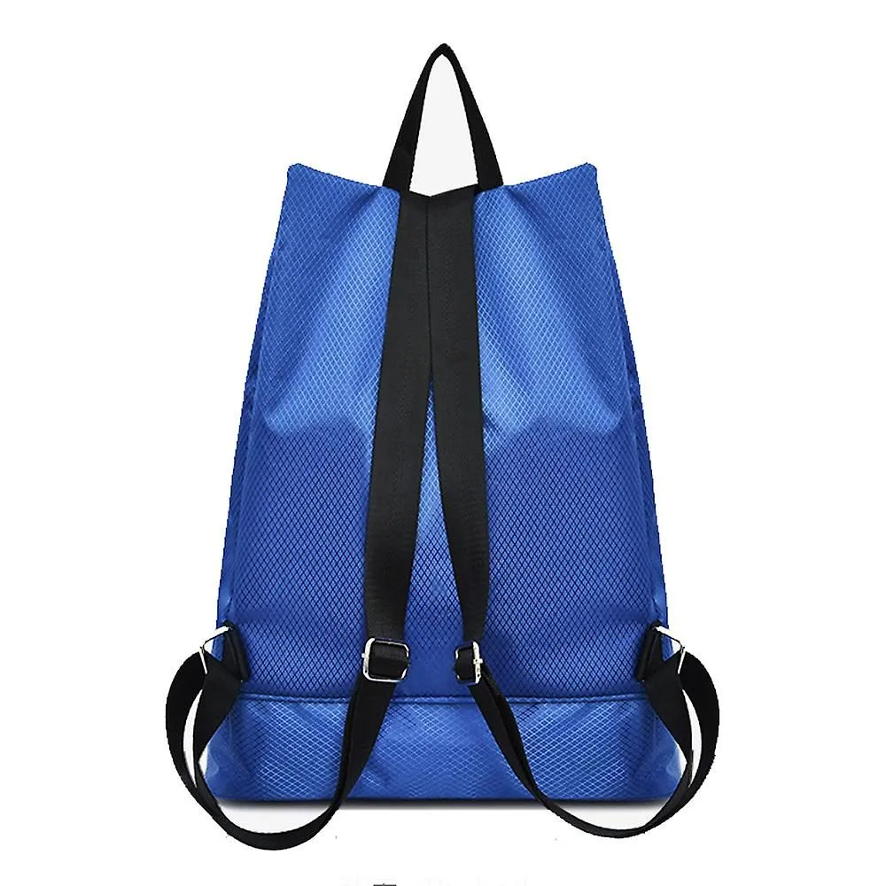 Drawstring Backpack Waterproof Bag With Shoe Compartment Gym Yoga Swim