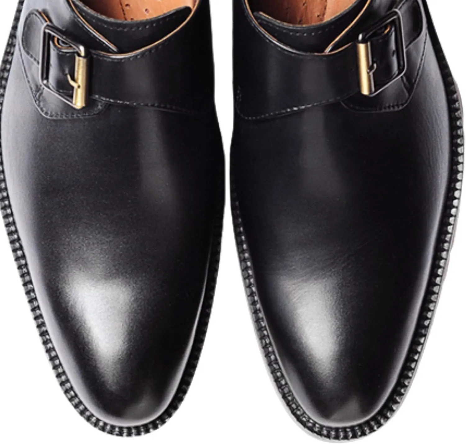 Dress Shoes for Men | Genuine Leather Single Monkstrap Plain Toe Design Business Casual Shoes Men