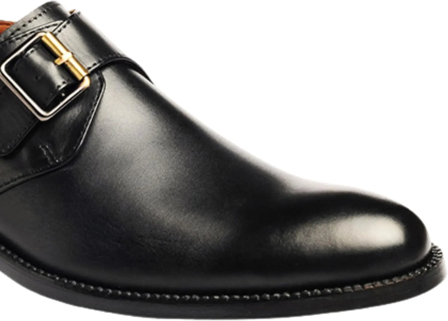 Dress Shoes for Men | Genuine Leather Single Monkstrap Plain Toe Design Business Casual Shoes Men