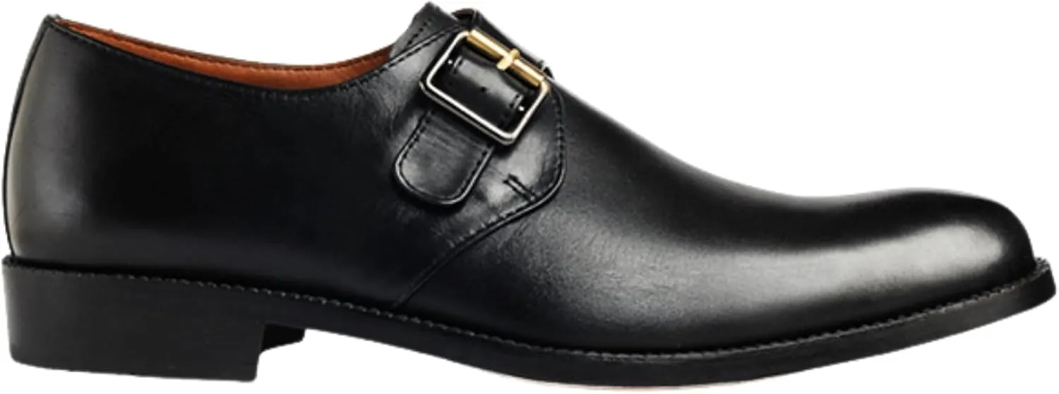 Dress Shoes for Men | Genuine Leather Single Monkstrap Plain Toe Design Business Casual Shoes Men