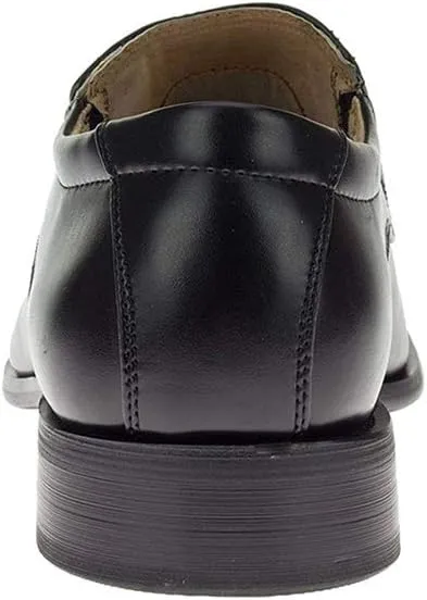 DTI Men's Business Loafers Dress Shoe Faux Vegan Leather TR6905-37 Slip-on Black