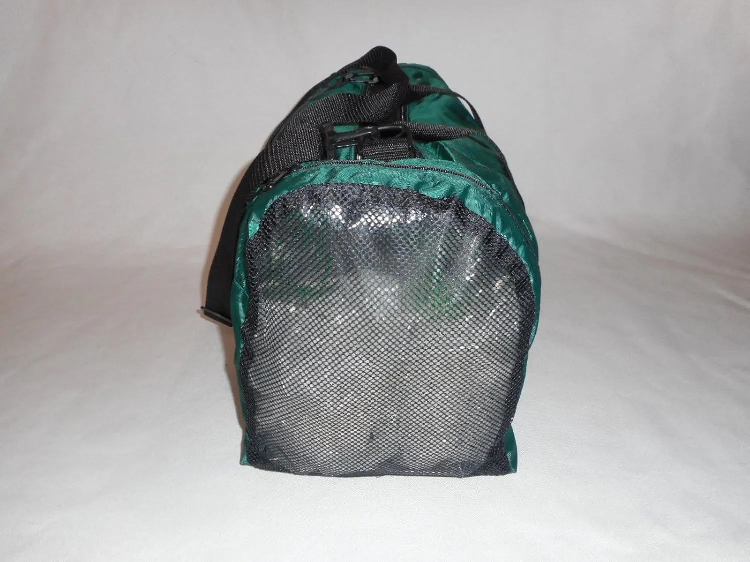 Duffle Bag Wet and Dry with 1 End Compartment Mesh,Front Pocket, Made In USA (Forest Green)