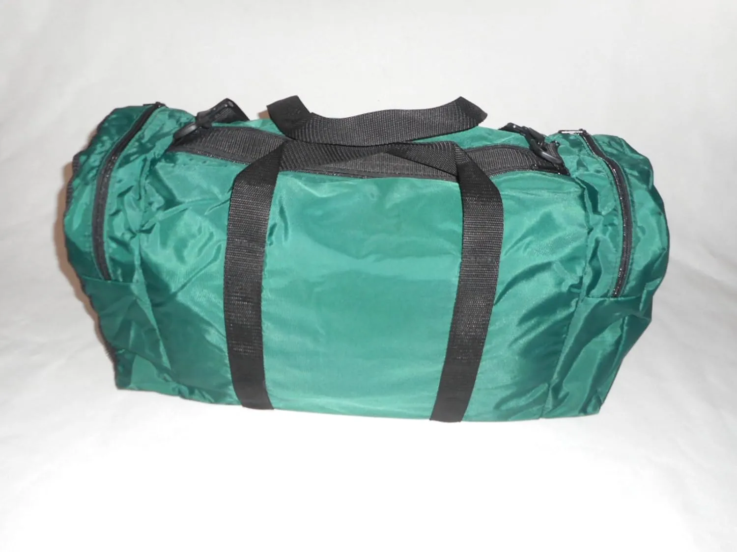 Duffle Bag Wet and Dry with 1 End Compartment Mesh,Front Pocket, Made In USA (Forest Green)