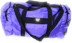 Duffle Bag Wet and Dry with One End Compartment Mesh, Front Pocket, Made In USA (Purple)