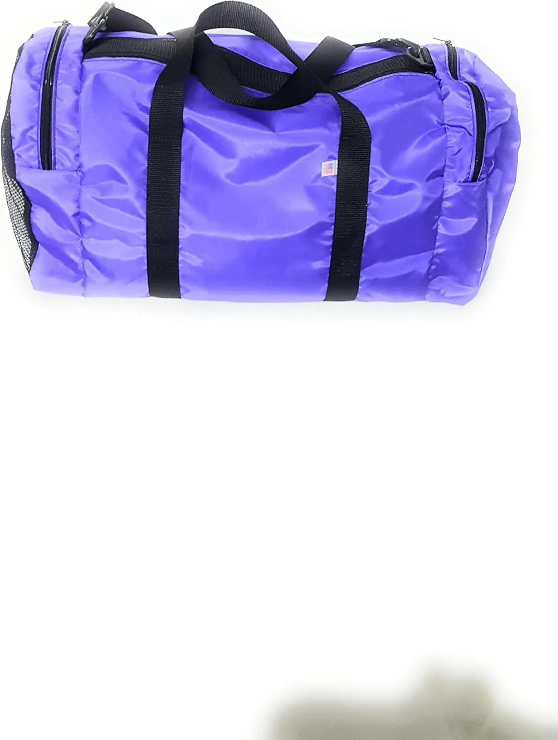 Duffle Bag Wet and Dry with One End Compartment Mesh, Front Pocket, Made In USA (Purple)