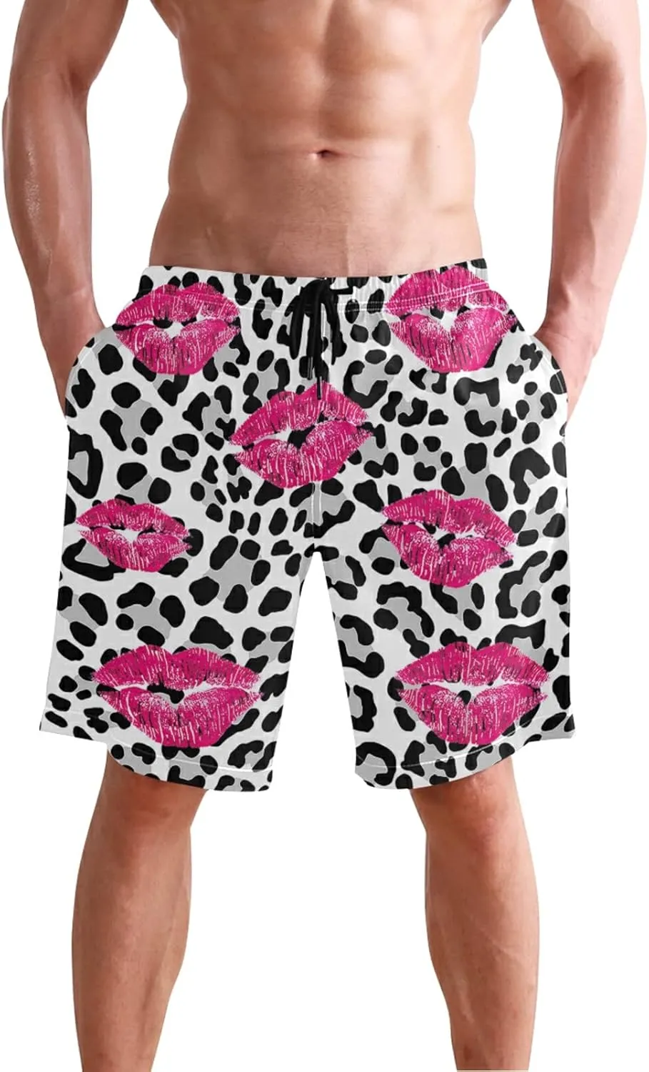 Dussdil Men's Swim Trunks Board Shorts Mens Swim TrunkQuick Dry Swimwear Pants with Mesh Lining