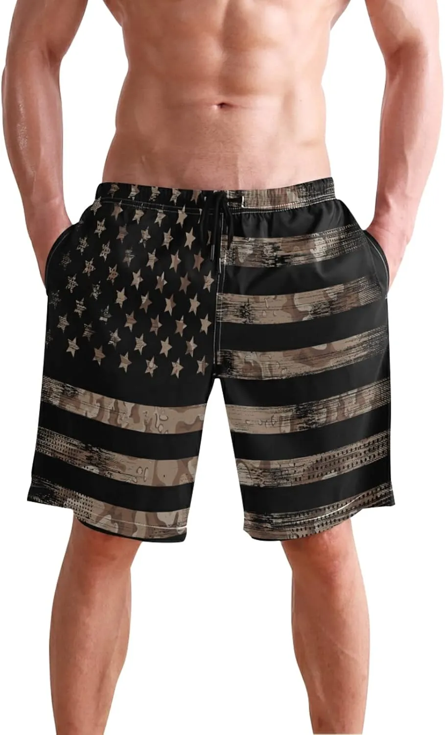 Dussdil Men's Swim Trunks Board Shorts Mens Swim TrunkQuick Dry Swimwear Pants with Mesh Lining