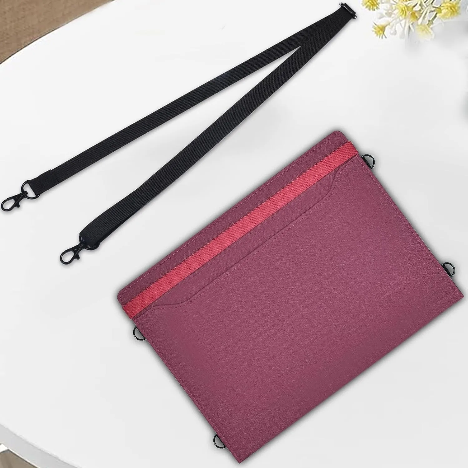 E NET-CASE Case for Remarkable Paper Pro, 360 Degree Rotating Stand Cover with Pen Holder/Hand Strap/Carrying Shoulder Strap & Auto Sleep/Wake for Remarkable Paper Pro 11.8" 2024 Released (Red)