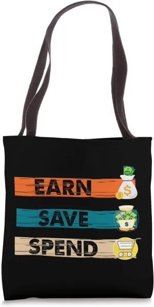 Earn save spend rich man shopping investor trader wealthy Tote Bag