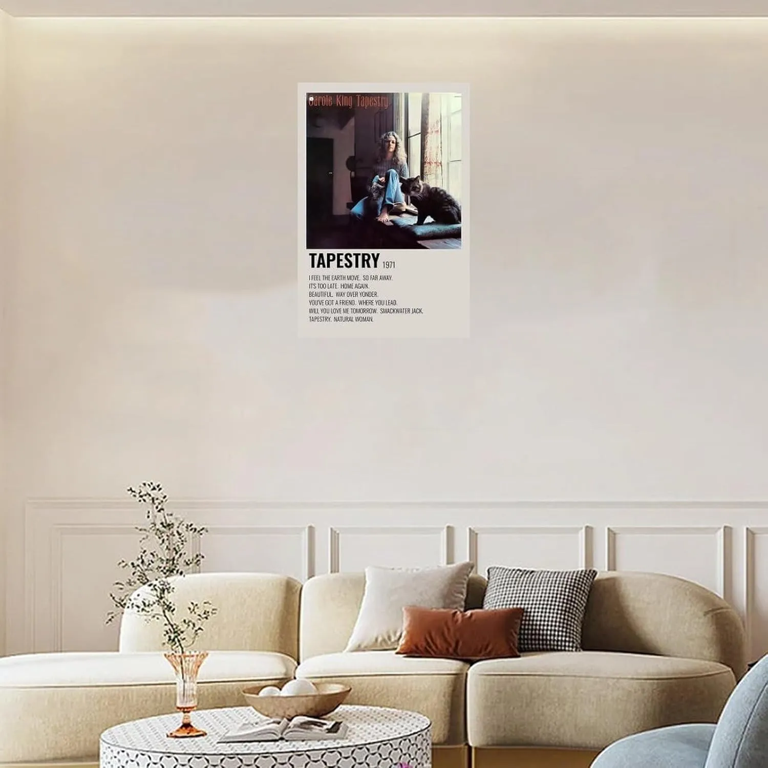 EAZBRIDGE Tapestry - Carole King Canvas Poster Wall Art Decor Print Picture Paintings for Living Room Bedroom Decoration Unframe-style 12x18inch(30x45cm)