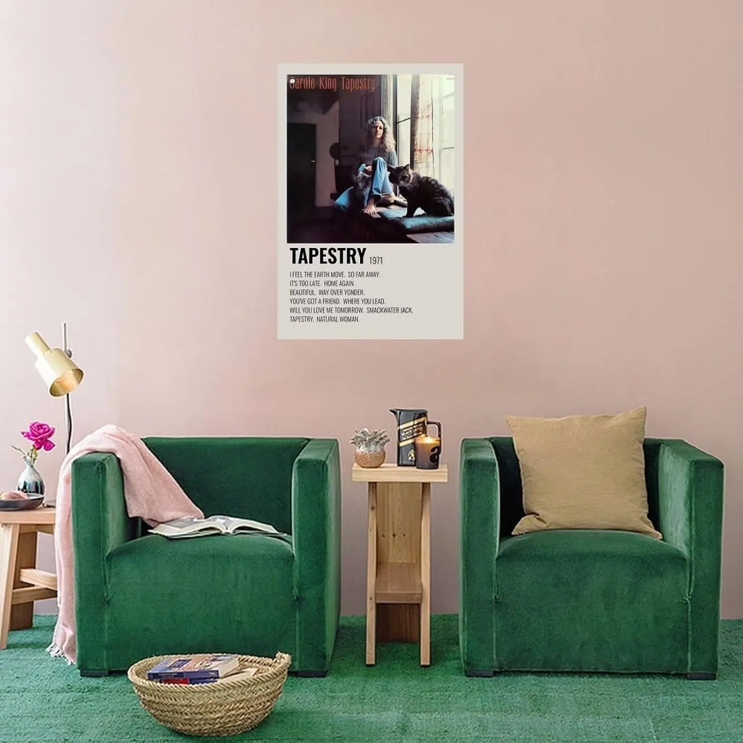 EAZBRIDGE Tapestry - Carole King Canvas Poster Wall Art Decor Print Picture Paintings for Living Room Bedroom Decoration Unframe-style 12x18inch(30x45cm)