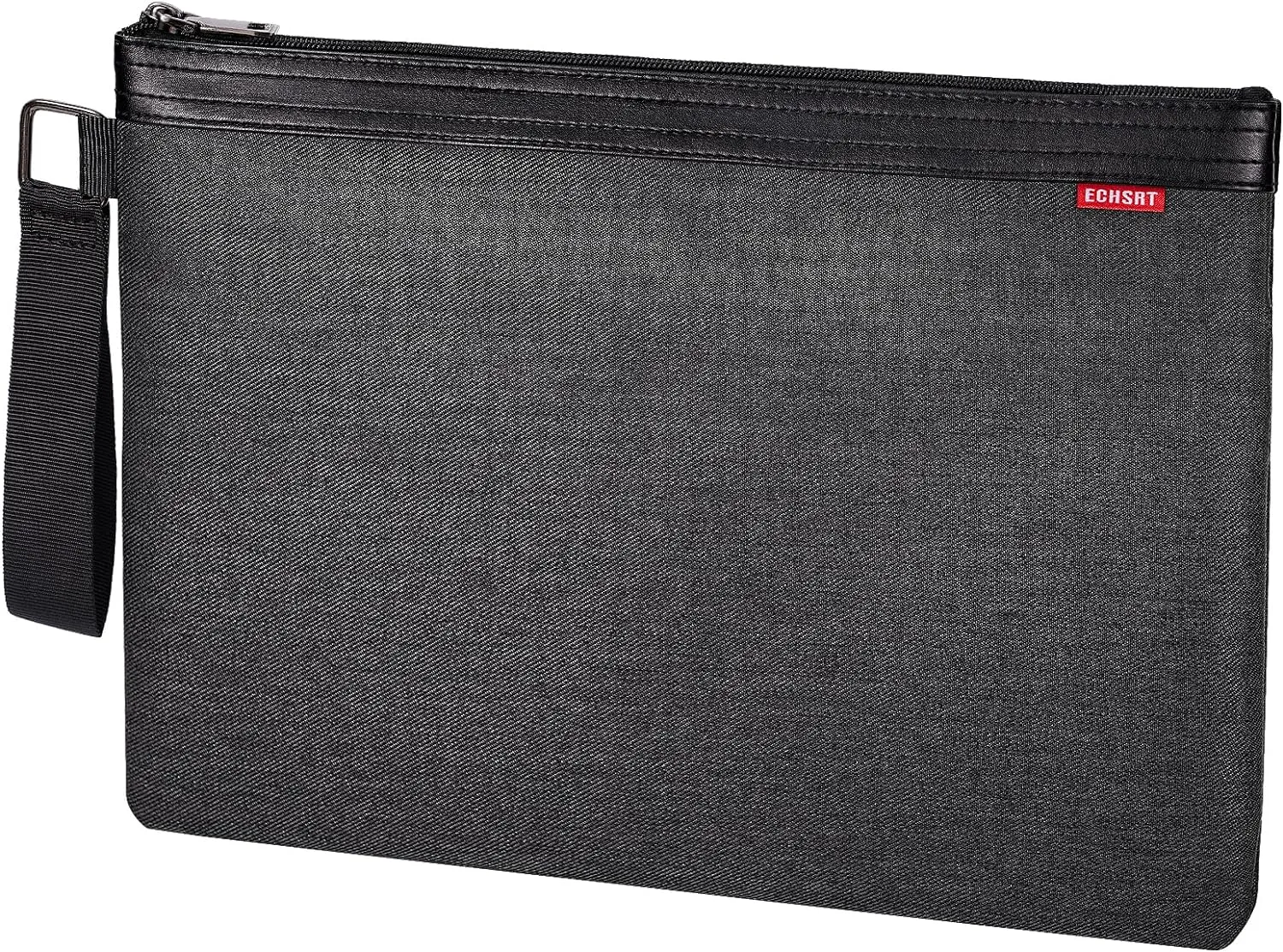 ECHSRT File Folder Document Organizer for Travel, Document Bag Zipper Pouch for Men & Women Black