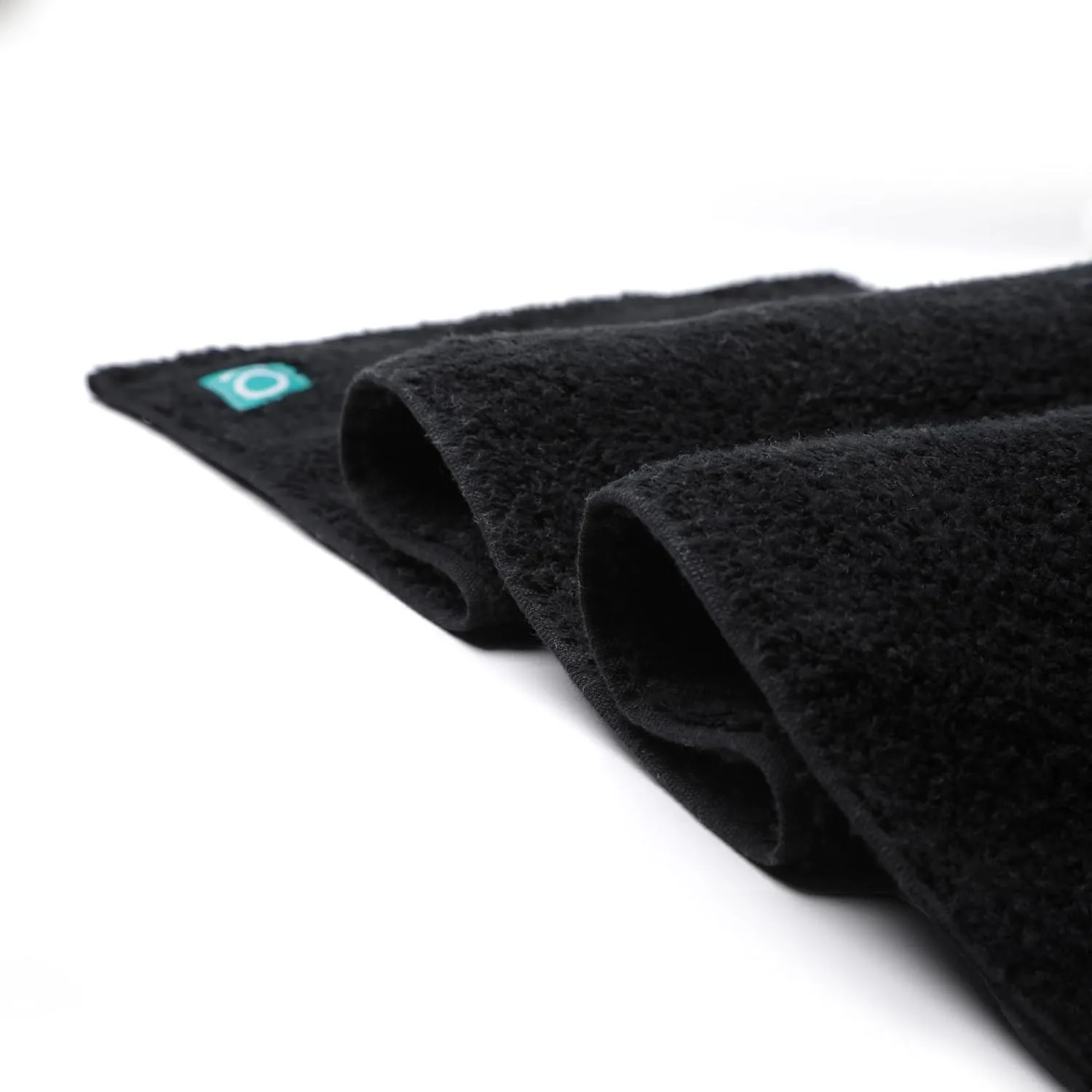 Eco Friendly Gym Towel for Working Out - Soft and Absorbent Cotton Exercise Towel - No Synthetic Microfibers or Plastics - Sweat Towel for Gym, Fitness, Sports, Yoga - Black - 1 Pc