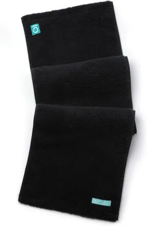 Eco Friendly Gym Towel for Working Out - Soft and Absorbent Cotton Exercise Towel - No Synthetic Microfibers or Plastics - Sweat Towel for Gym, Fitness, Sports, Yoga - Black - 1 Pc