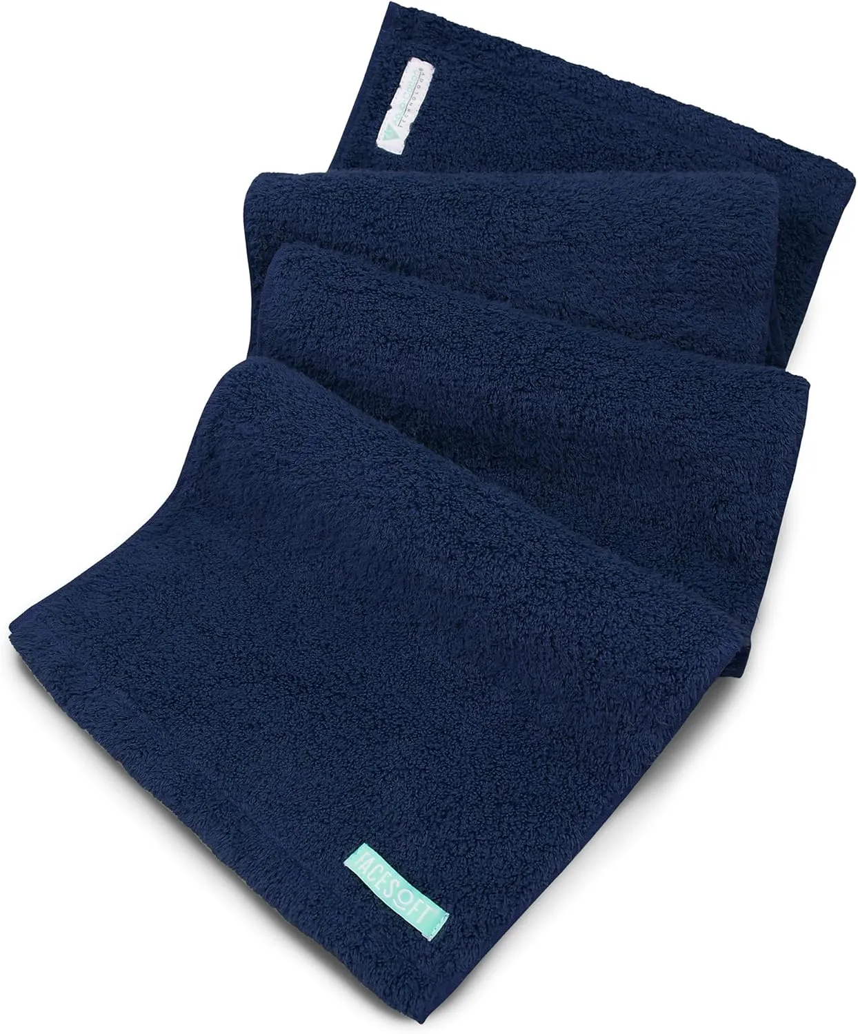 Eco Sweat Active Towel - Soft and Absorbent Cotton Exercise No Synthetic Microfibers or Plastics Perfect for Gym, Exercise, Fitness, Sports, Yoga Navi 1 Pc, Navy, 10x38 in, (I0138976)