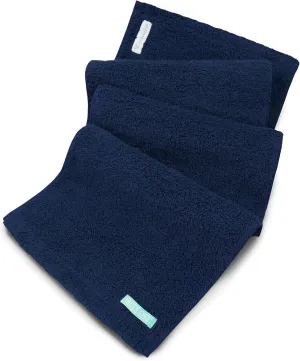 Eco Sweat Active Towel - Soft and Absorbent Cotton Exercise No Synthetic Microfibers or Plastics Perfect for Gym, Exercise, Fitness, Sports, Yoga Navi 1 Pc, Navy, 10x38 in, (I0138976)