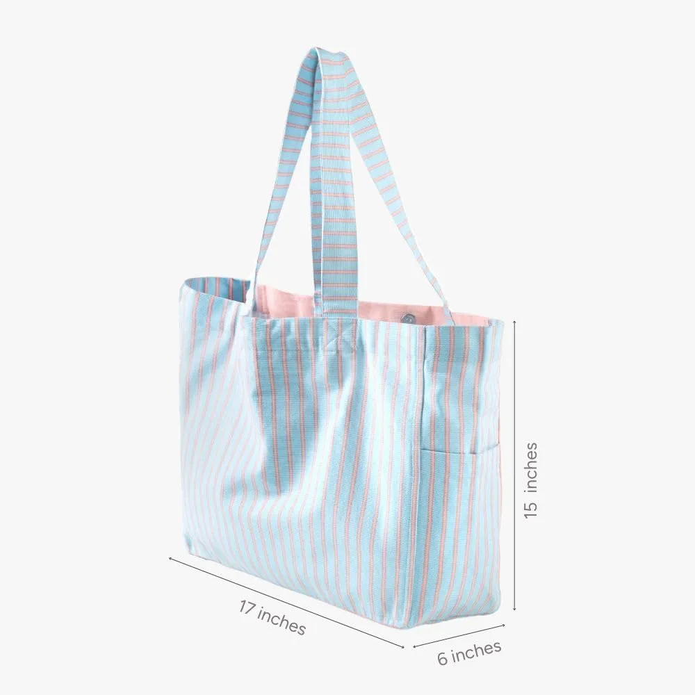 Ecoright Aesthetic Canvas Tote Bag for Women Large Zipper Tote Bags with Pocket, Womens Tote Bag for Yoga, Work, Beach