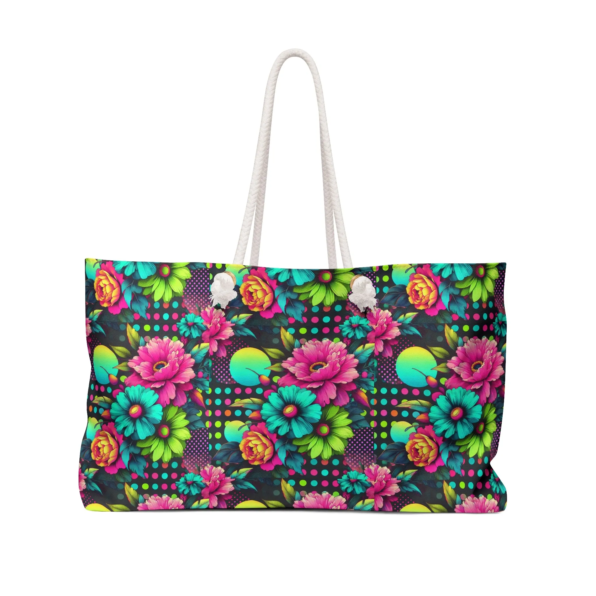 Electric Bloom Weekender Tote