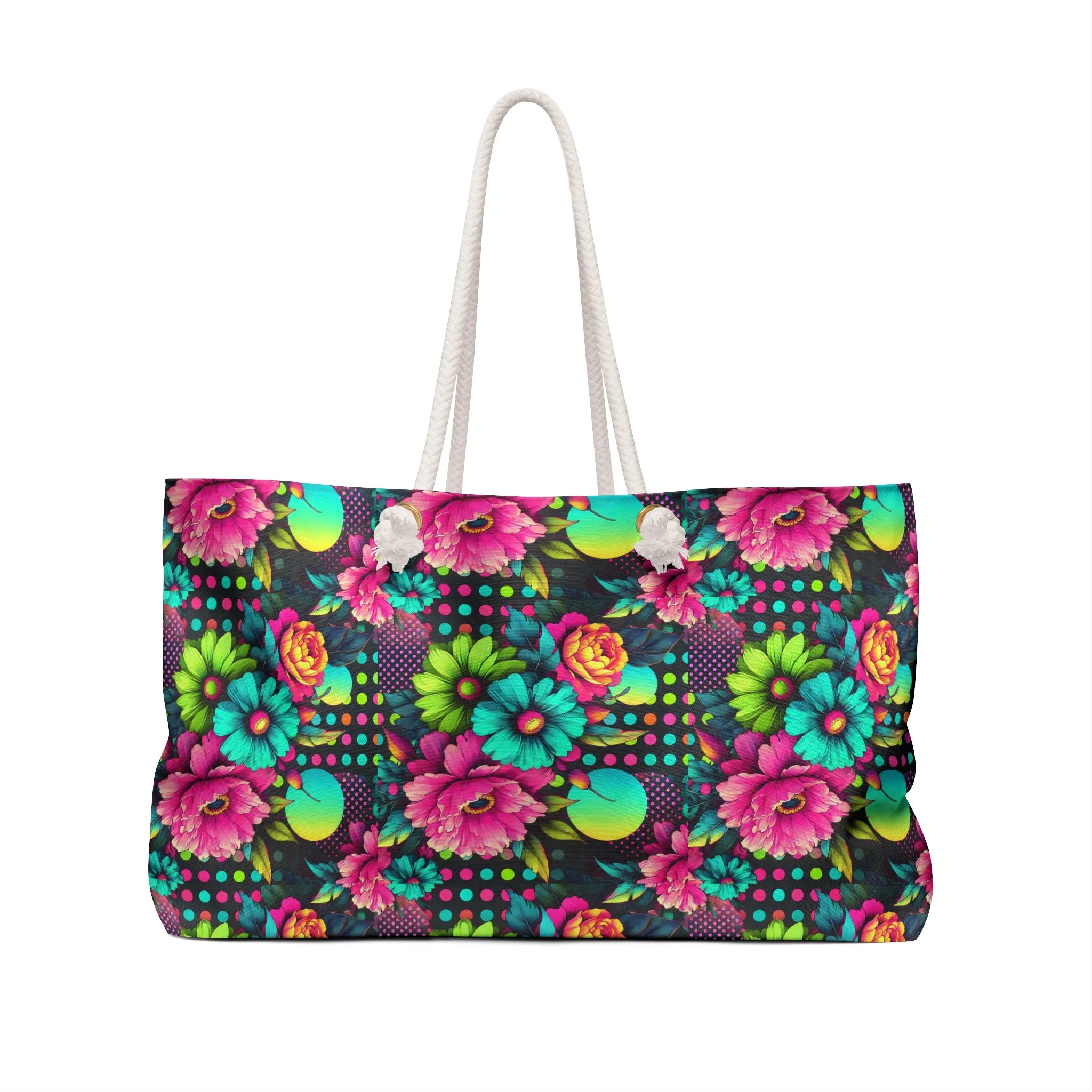 Electric Bloom Weekender Tote