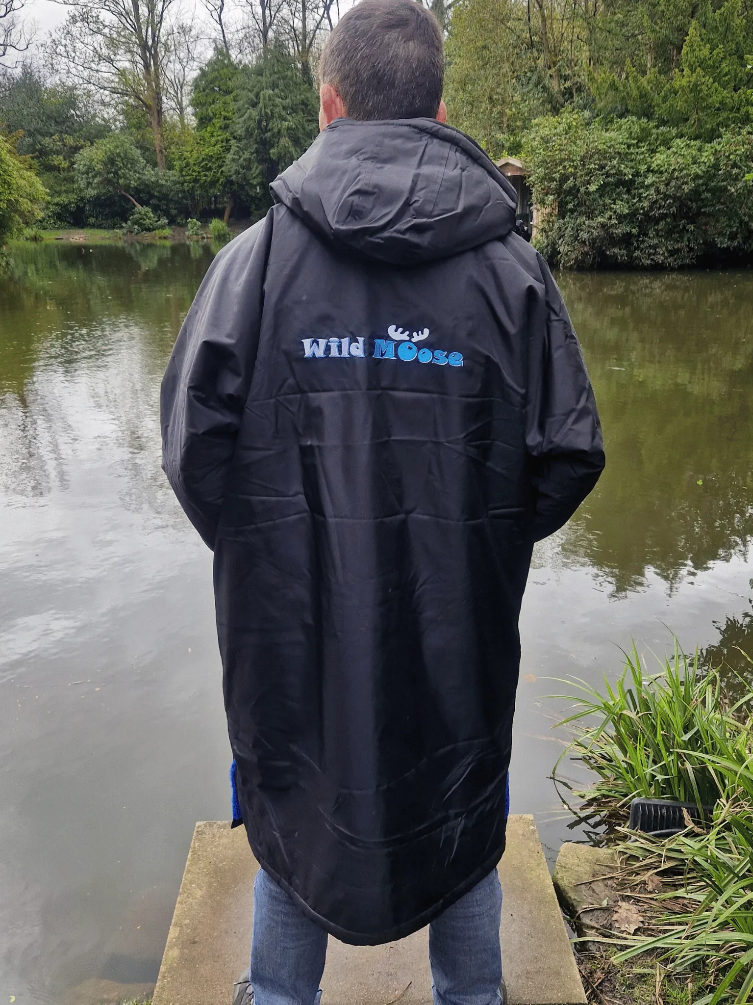 Electric Moose Eco - long sleeve changing robe - black/electric blue
