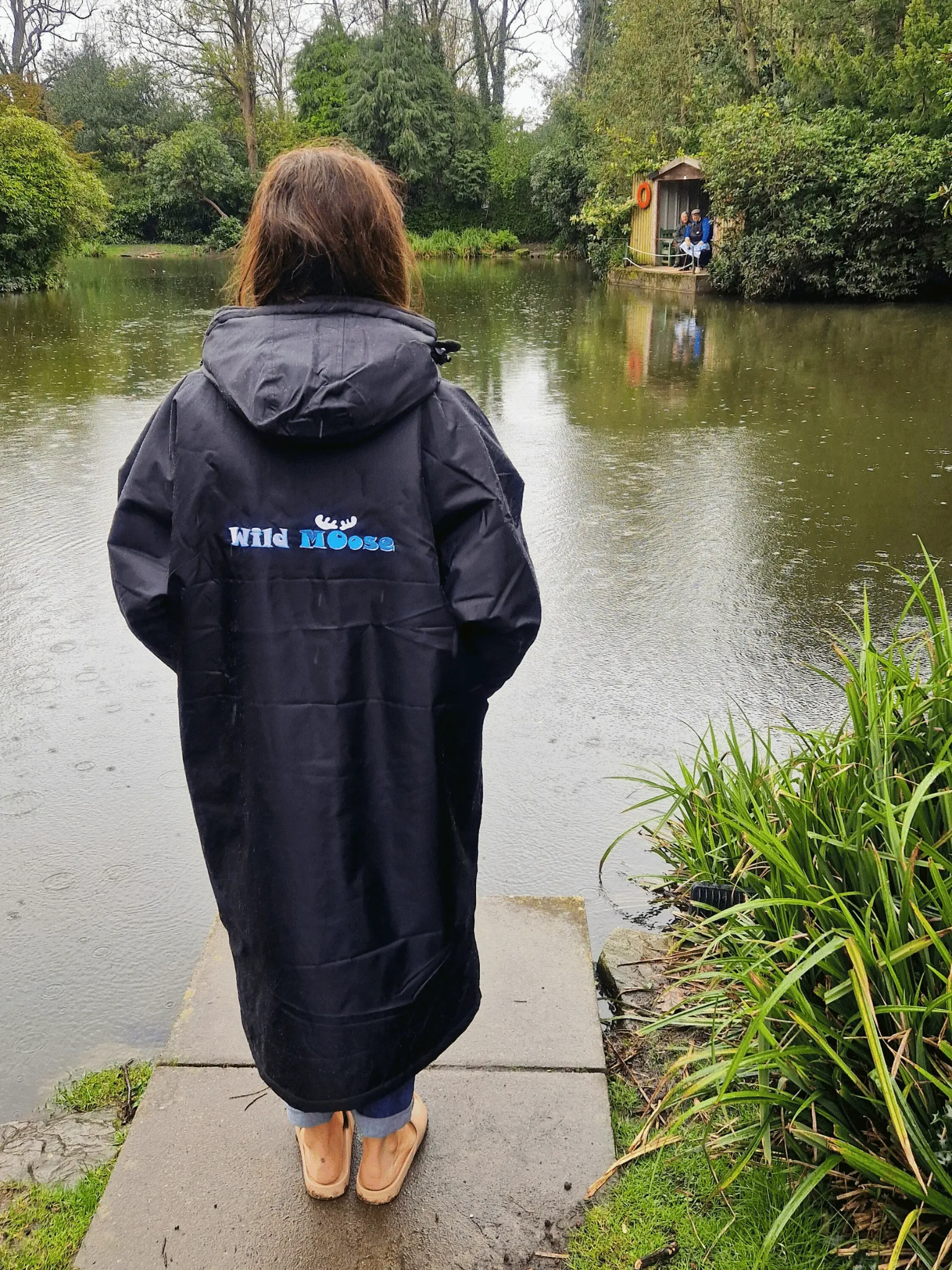 Electric Moose Eco - long sleeve changing robe - black/electric blue