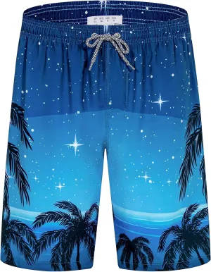 ELETOP Men's Swim Trunks Quick Dry Bathing Suit Swimming Board Shorts Mesh Lining Beach Swimwear