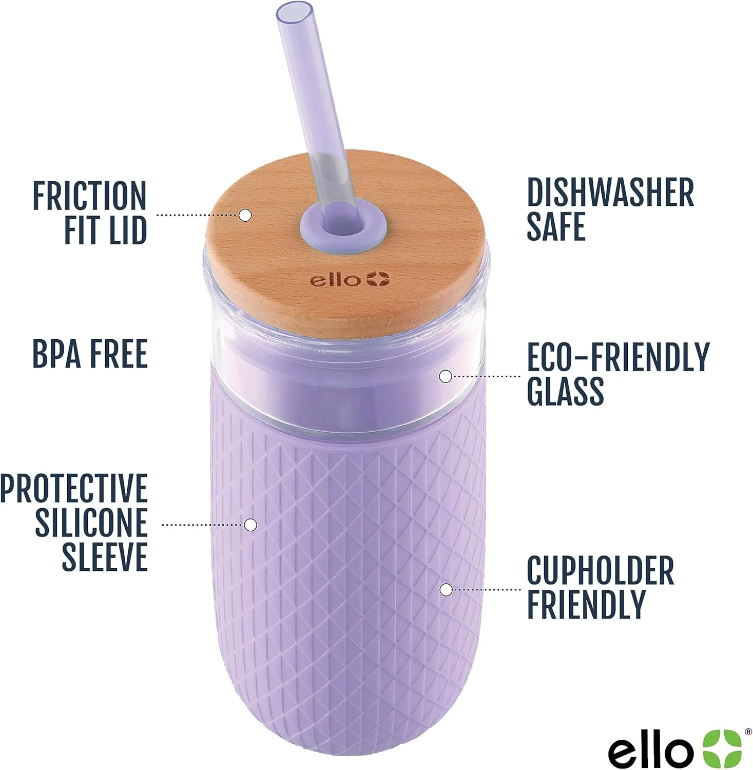 Ello Devon Glass Tumbler, Protective