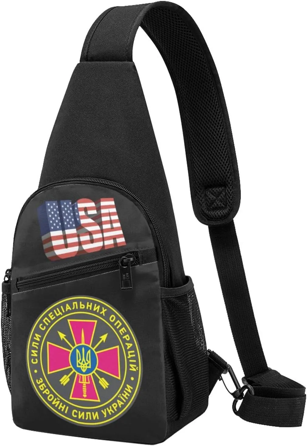 Emblem of The Special Operations Forces of Ukraine，Fashion One-Shoulder Bag，Anti-Theft Crossbody Shoulder Chest Bag