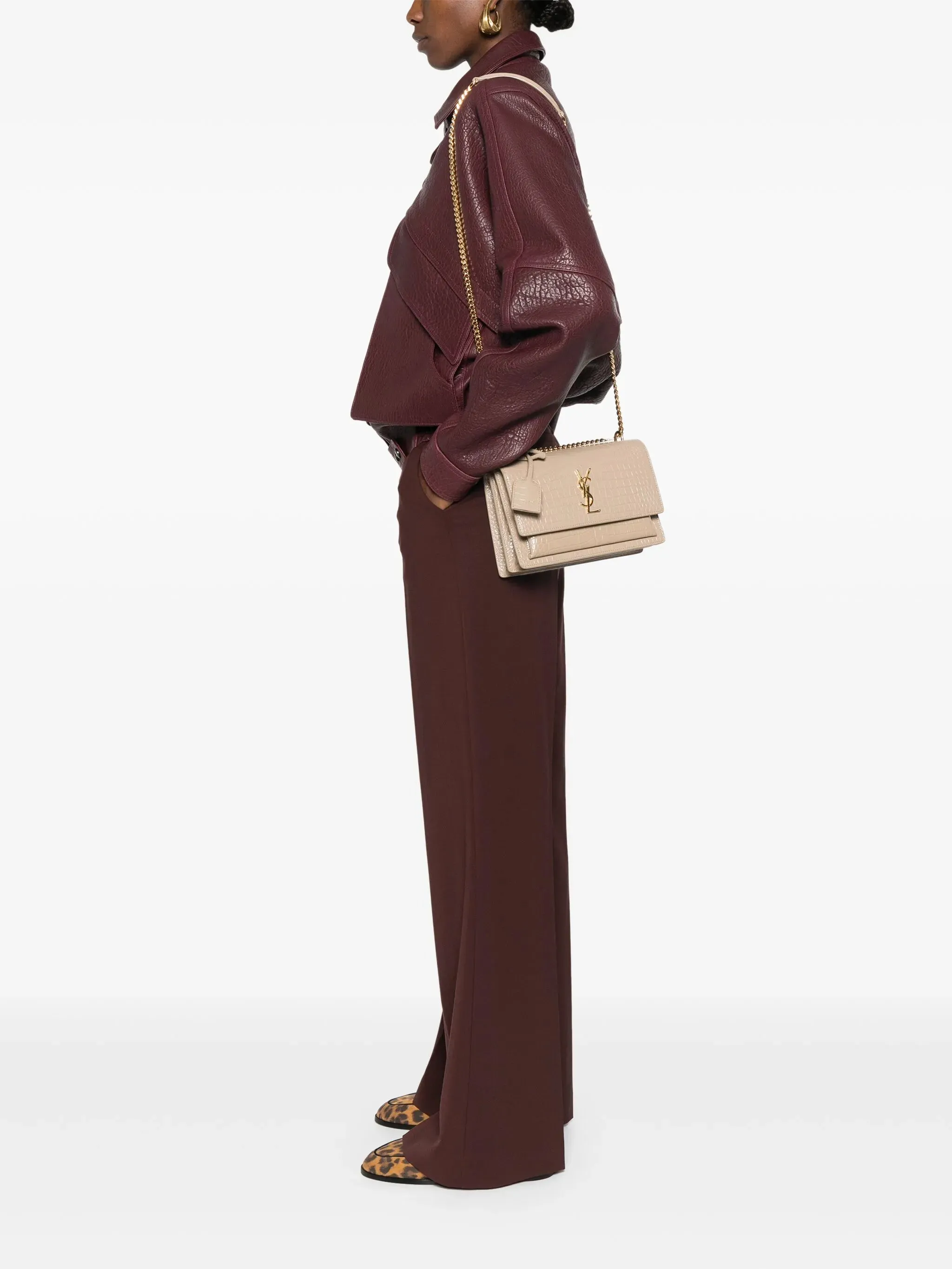 embossed Sunset medium crocodile bag Value-based Localized shipping