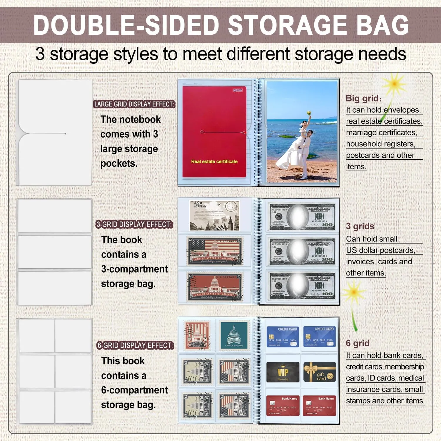 End of Life Planner Organizer Notebook, If I Die Binder Organizer, With Storage Bag for Cards, Envelopes, Photos, Im Dead Now What Planner, Final Will Arrangements Workbook Guide (Beige)