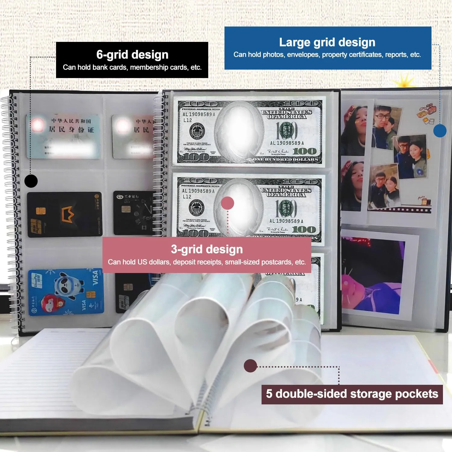 End of Life Planner Organizer Notebook, If I Die Binder Organizer, With Storage Bag for Cards, Envelopes, Photos, Im Dead Now What Planner, Final Will Arrangements Workbook Guide (Beige)
