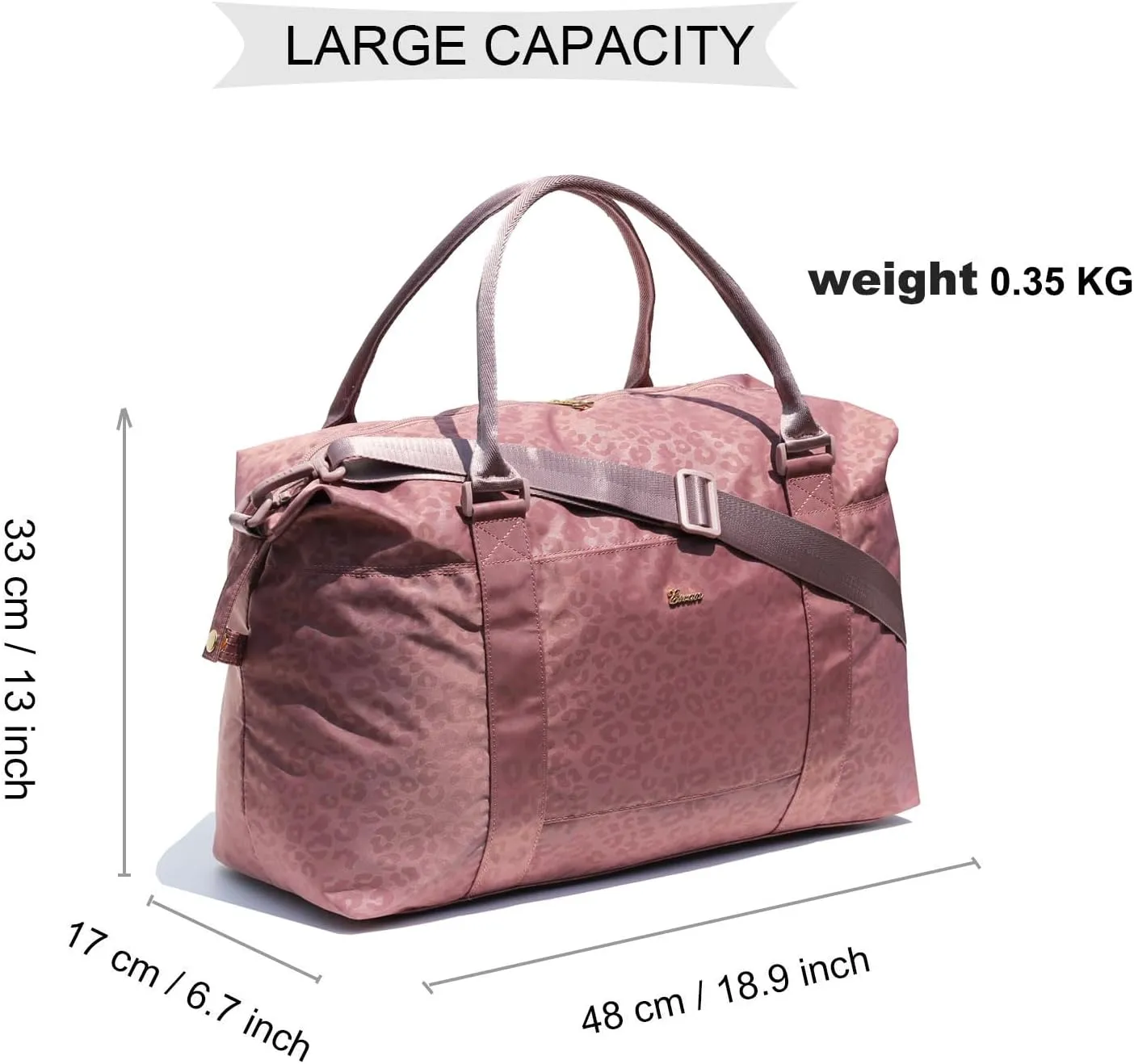 ESVAN Travel Tote Duffel Gym Bag,Weekender Overnight Carry-on Tote Crossbody Bag with Wet Pocket and Trolley Sleeve Upgraded