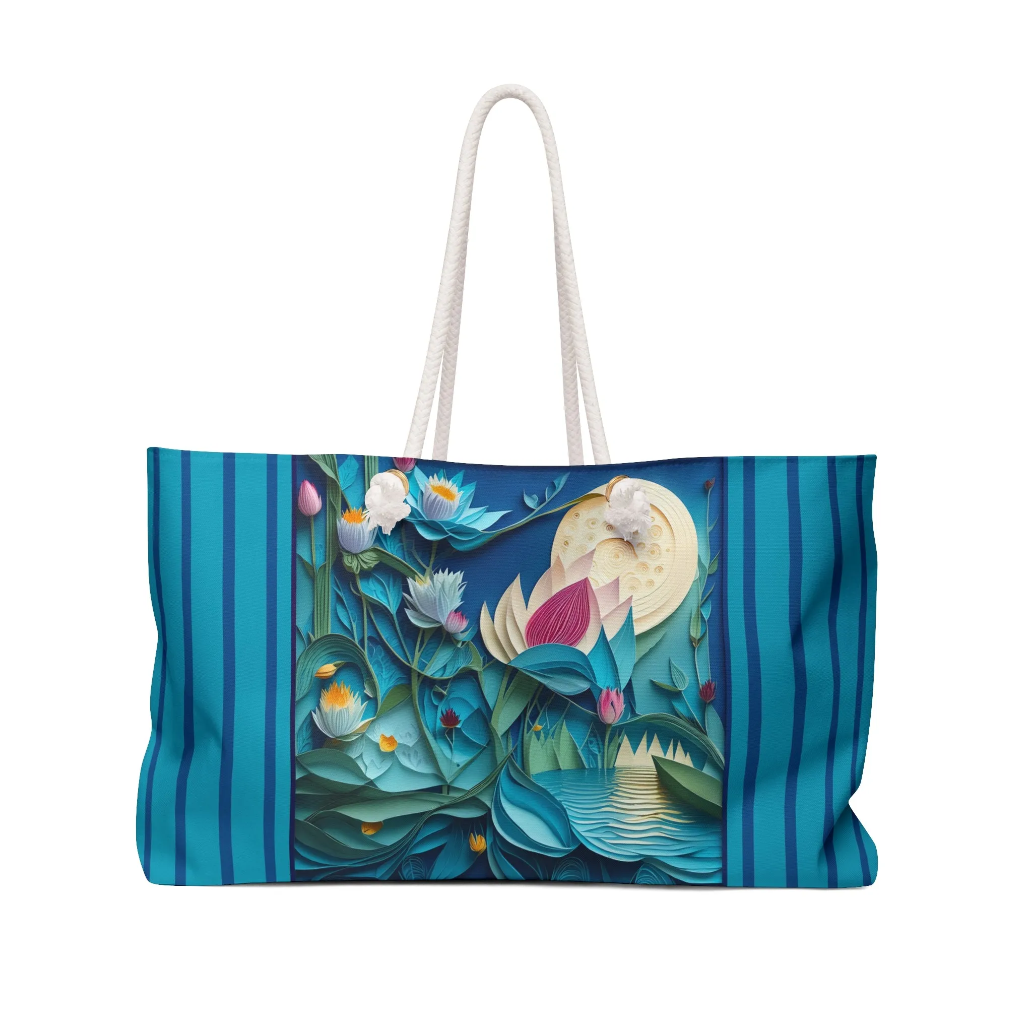Ethereal Moonlit Lake Weekender Bag