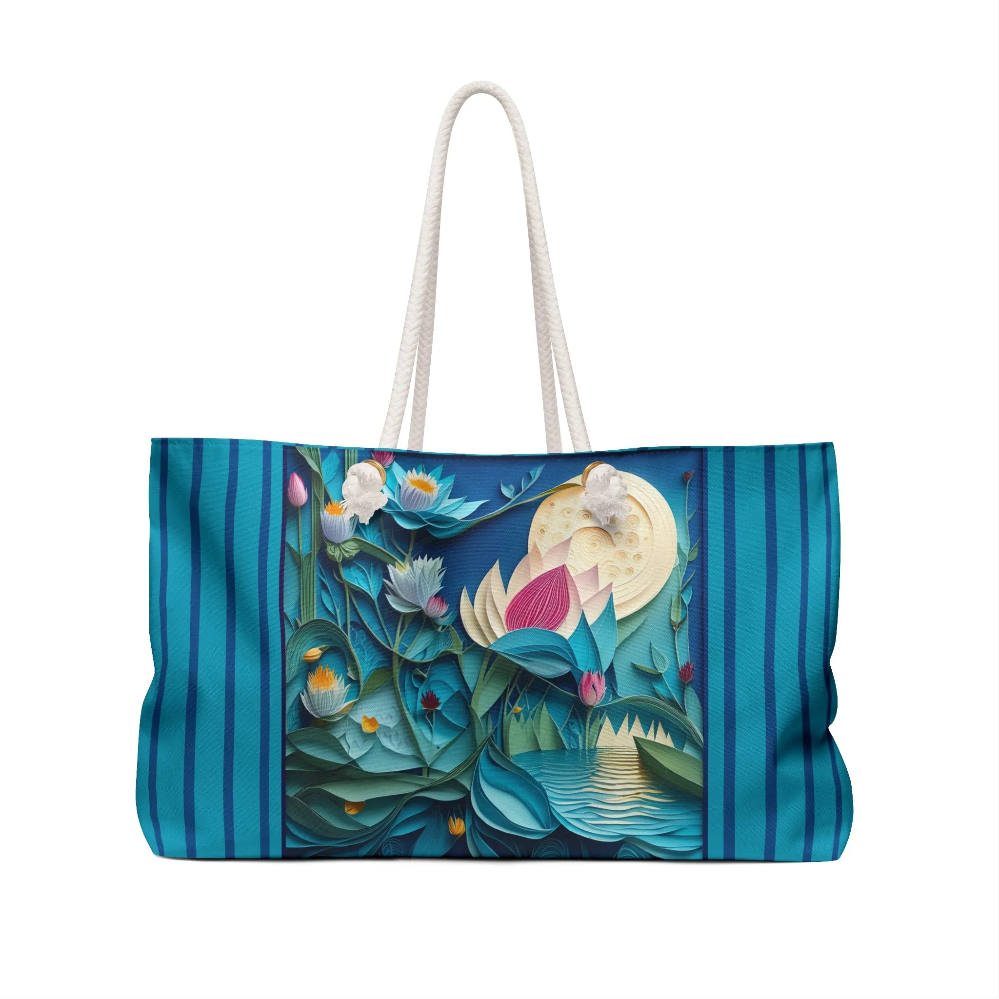 Ethereal Moonlit Lake Weekender Bag