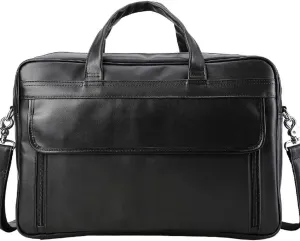European and American top layer cowhide briefcase for men's business commuting handbag, leather shoulder crossbody