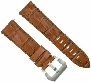 Ewatchparts 22mm Leather Watch Band Strap Compatible With Breitling Navitimer Chronomat Colt Light Brown