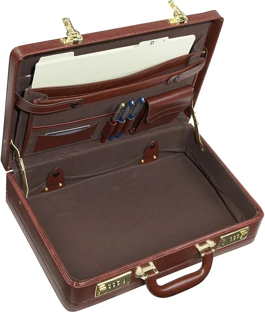 Expandable Executive Faux Leather Attache Case (#2893-89)