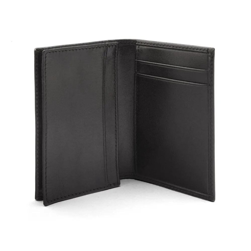 Expandable Leather Business Card Case - Black
