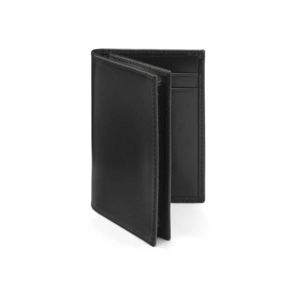 Expandable Leather Business Card Case - Black