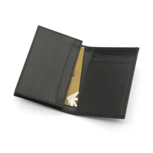 Expandable Leather Business Card Case - Black