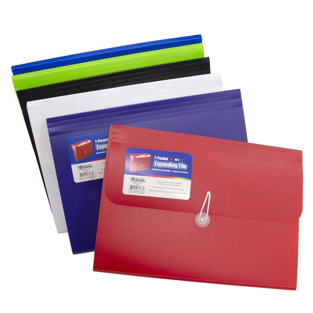Expanding File A4/Letter Size Poly 7-Pocket