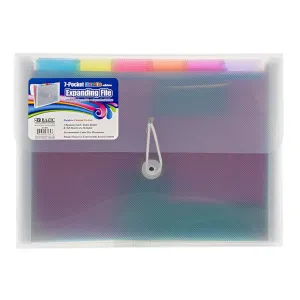 Expanding File A4/Letter Size Rainbow Poly 7-Pocket