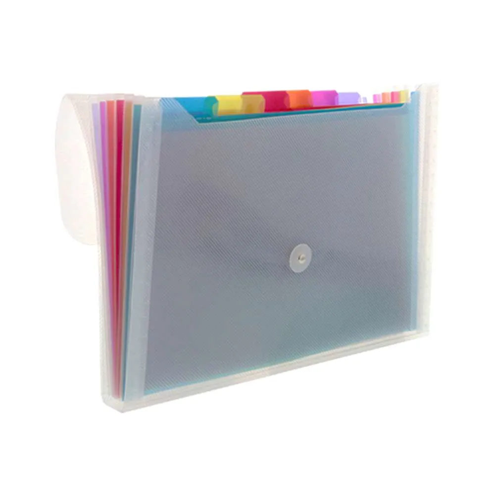 Expanding File A4/Letter Size Rainbow Poly 7-Pocket